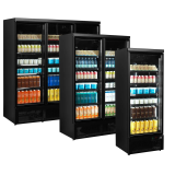 Vitrine réfrigérée noire Atom Maxi C2DBB 2 portes 52328 TEFCOLD-mondialchr.com