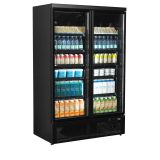 Vitrine réfrigérée noire Atom Maxi C2DBB 2 portes 52328 TEFCOLD-mondialchr.com