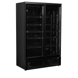 Vitrine réfrigérée noire Atom Maxi C2DBB 2 portes 52328 TEFCOLD-mondialchr.com