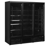 Vitrine réfrigérée noire Atom Maxi C3DBB 3 portes 52331 TEFCOLD-mondialchr.com