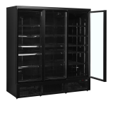 Vitrine réfrigérée noire Atom Maxi C3DBB 3 portes 52331 TEFCOLD-mondialchr.com