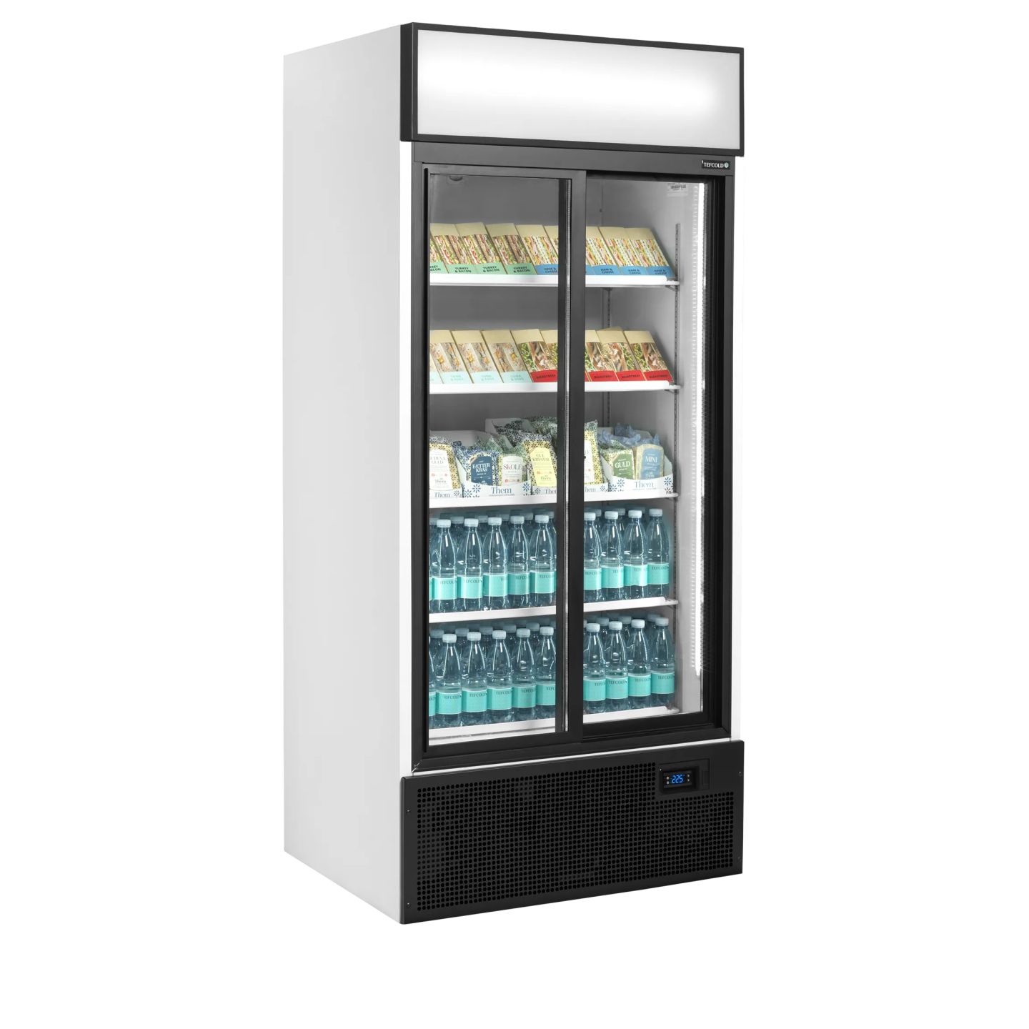 Vitrine réfrigérée blanc FSC891S  2 portes 48870 TEFCOLD-mondialchr.com