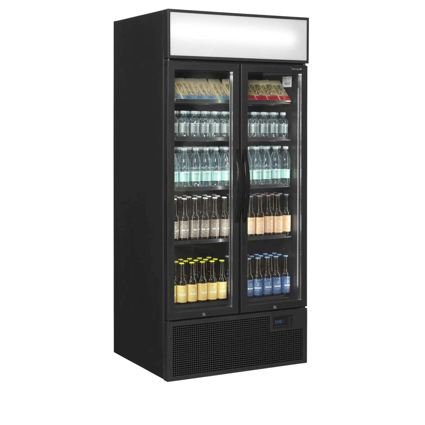 Vitrine réfrigérée FSC891H Black  2 portes 49271 TEFCOLD-mondialchr.com