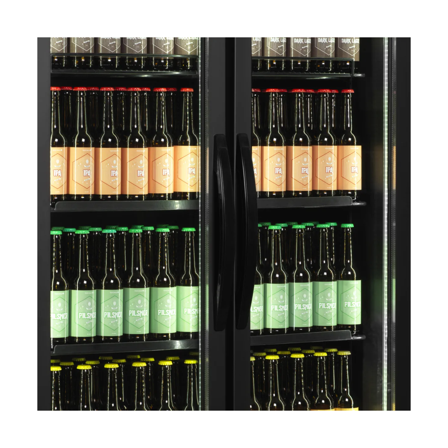 Vitrine réfrigérée FSC891H Black  2 portes 49271 TEFCOLD-mondialchr.com
