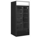 Vitrine réfrigérée FSC891H Black  2 portes 49271 TEFCOLD-mondialchr.com