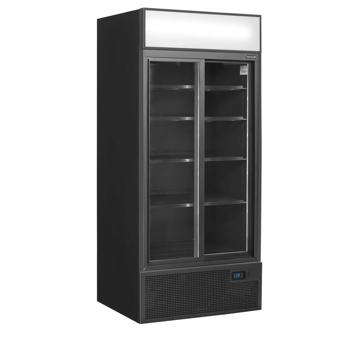 Vitrine réfrigérée FSC891S Black  2 portes 49273 TEFCOLD-mondialchr.com