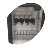 Arrière bar réfrigéré 2 portes BA20H noir 15831 TEFCOLD-mondialchr.com
