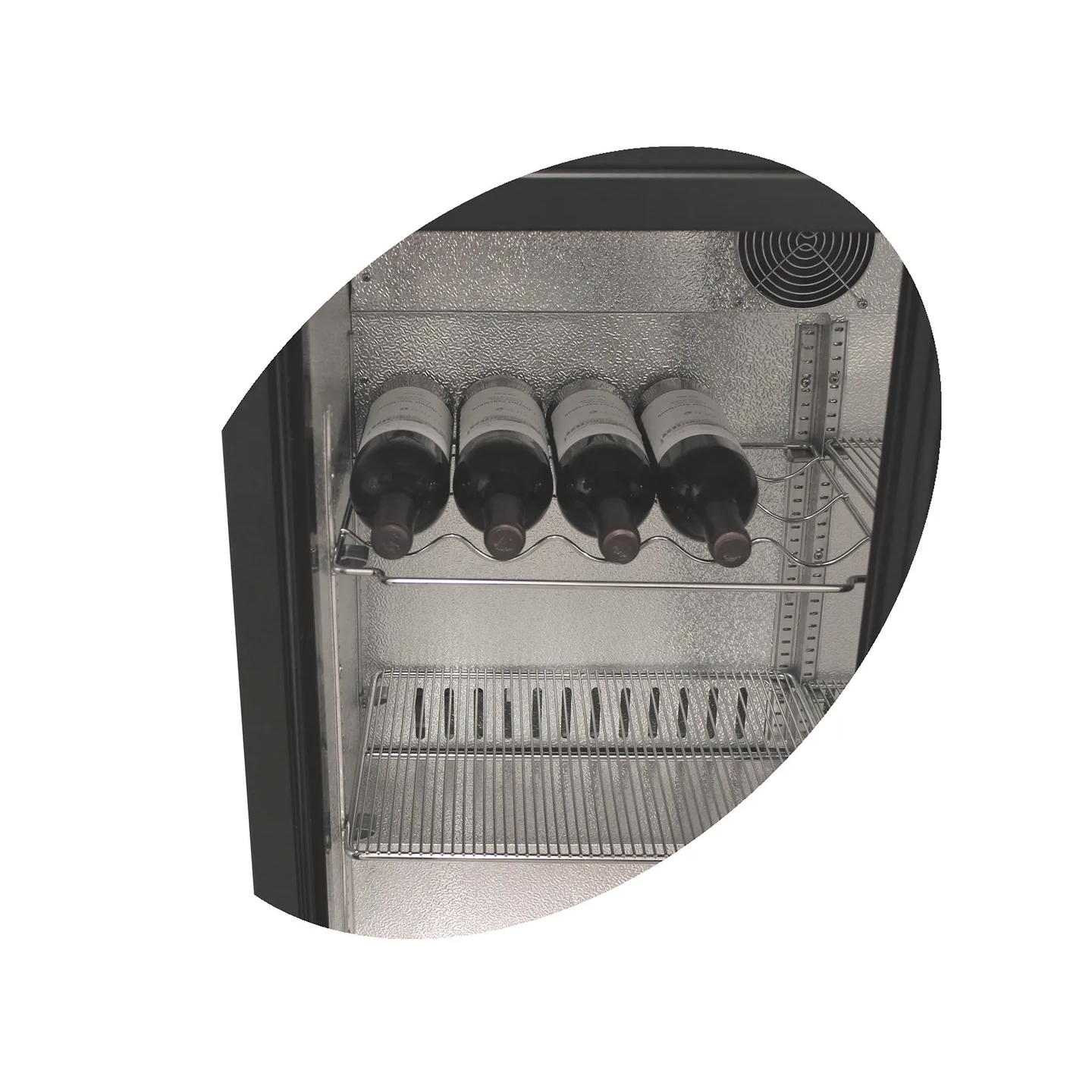 Arrière bar réfrigéré 2 portes BA20H noir 15831 TEFCOLD-mondialchr.com
