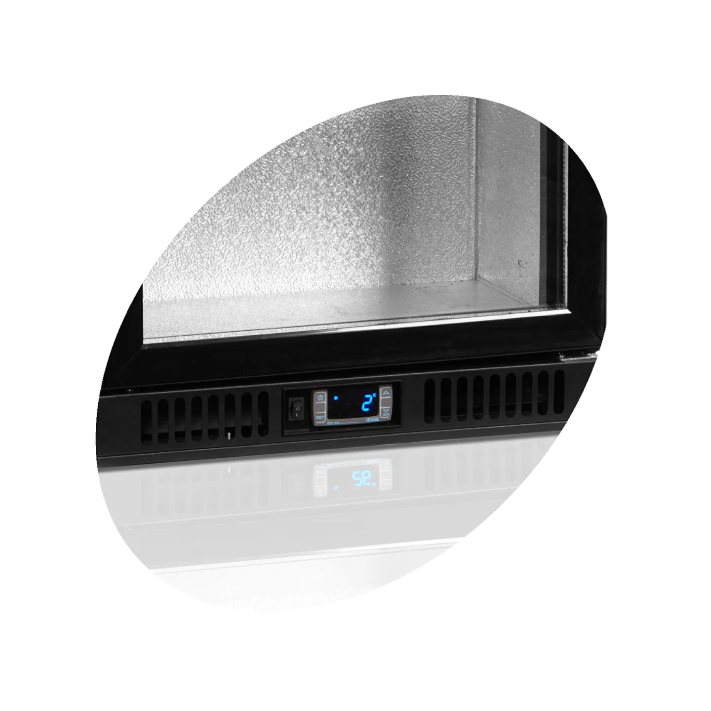 Arrière bar réfrigéré 2 portes BA20H noir 15831 TEFCOLD-mondialchr.com