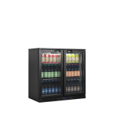 Arrière bar réfrigéré 2 portes BA20H noir 15831 TEFCOLD-mondialchr.com