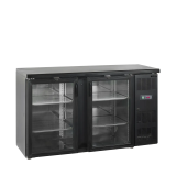 Arrière bar réfrigéré 2 portes CBC210G noir 15850 TEFCOLD-mondialchr.com