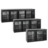 Arrière bar réfrigéré 2 portes CBC210G noir 15850 TEFCOLD-mondialchr.com