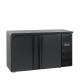 Arrière bar réfrigéré 2 portes CBC210 noir 15851 TEFCOLD-mondialchr.com