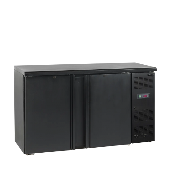 Arrière bar réfrigéré 2 portes CBC210 noir 15851 TEFCOLD-mondialchr.com