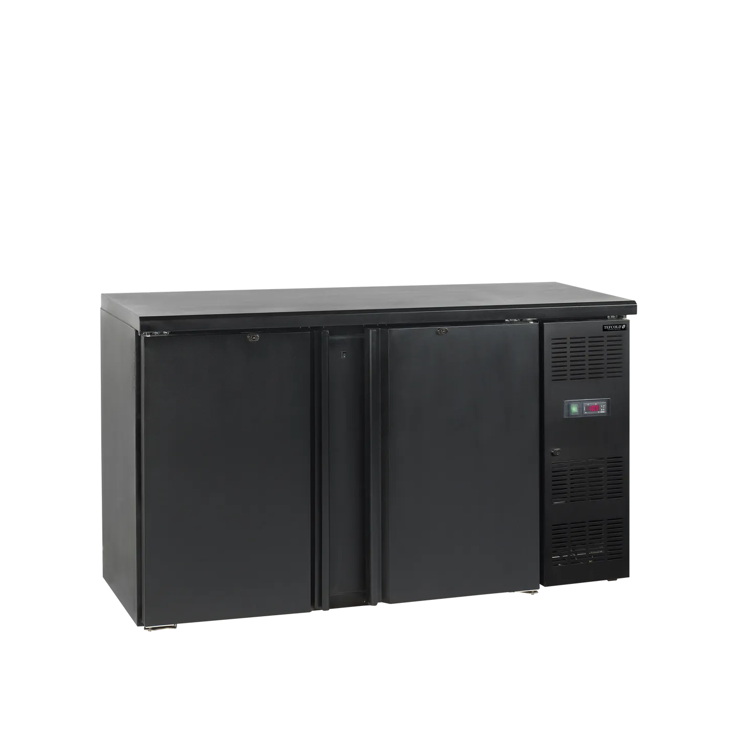 Arrière bar réfrigéré 2 portes CBC210 noir 15851 TEFCOLD-mondialchr.com