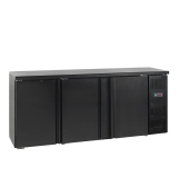 Arrière bar réfrigéré 3 portes CBC310  noir 15854 TEFCOLD-mondialchr.com