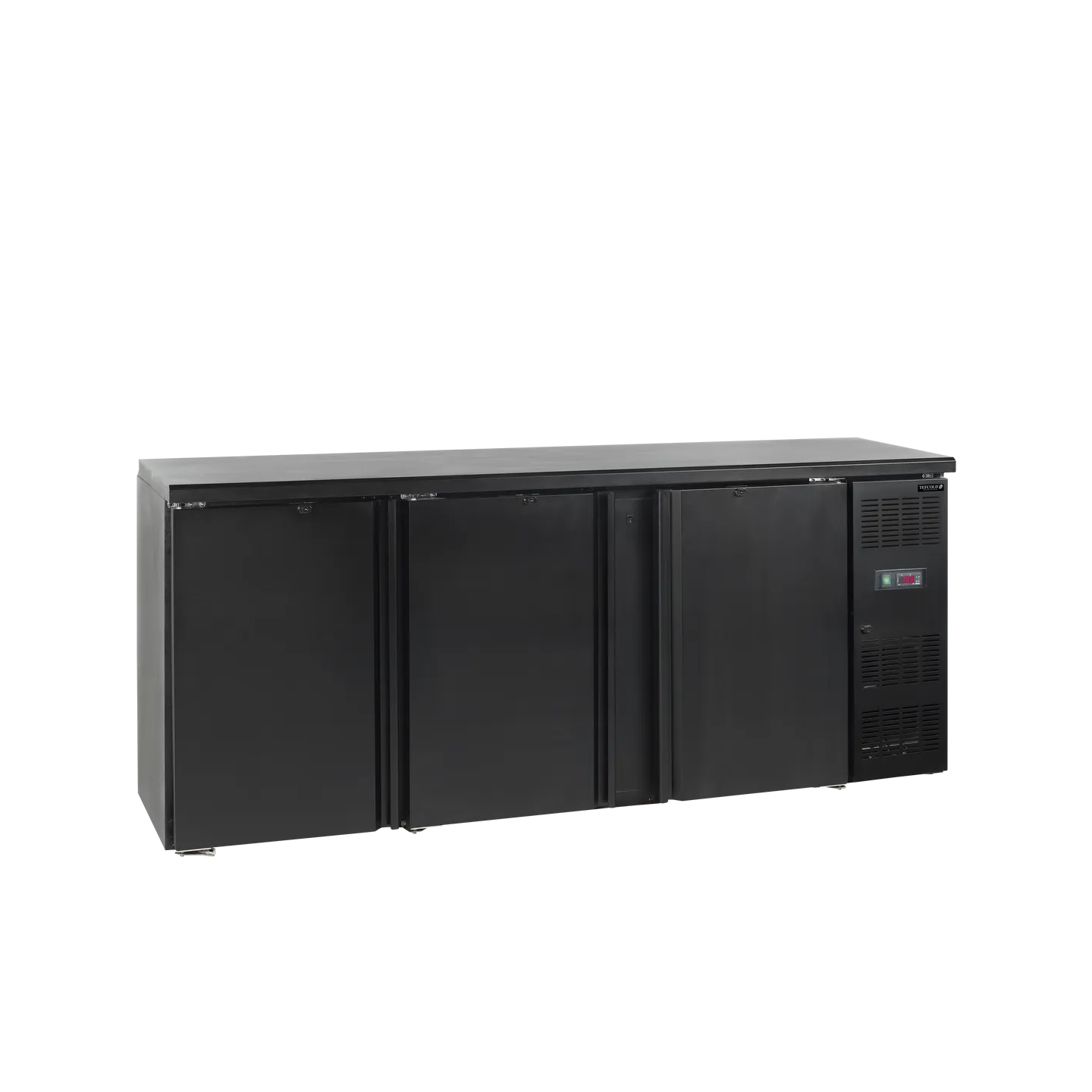 Arrière bar réfrigéré 3 portes CBC310  noir 15854 TEFCOLD-mondialchr.com