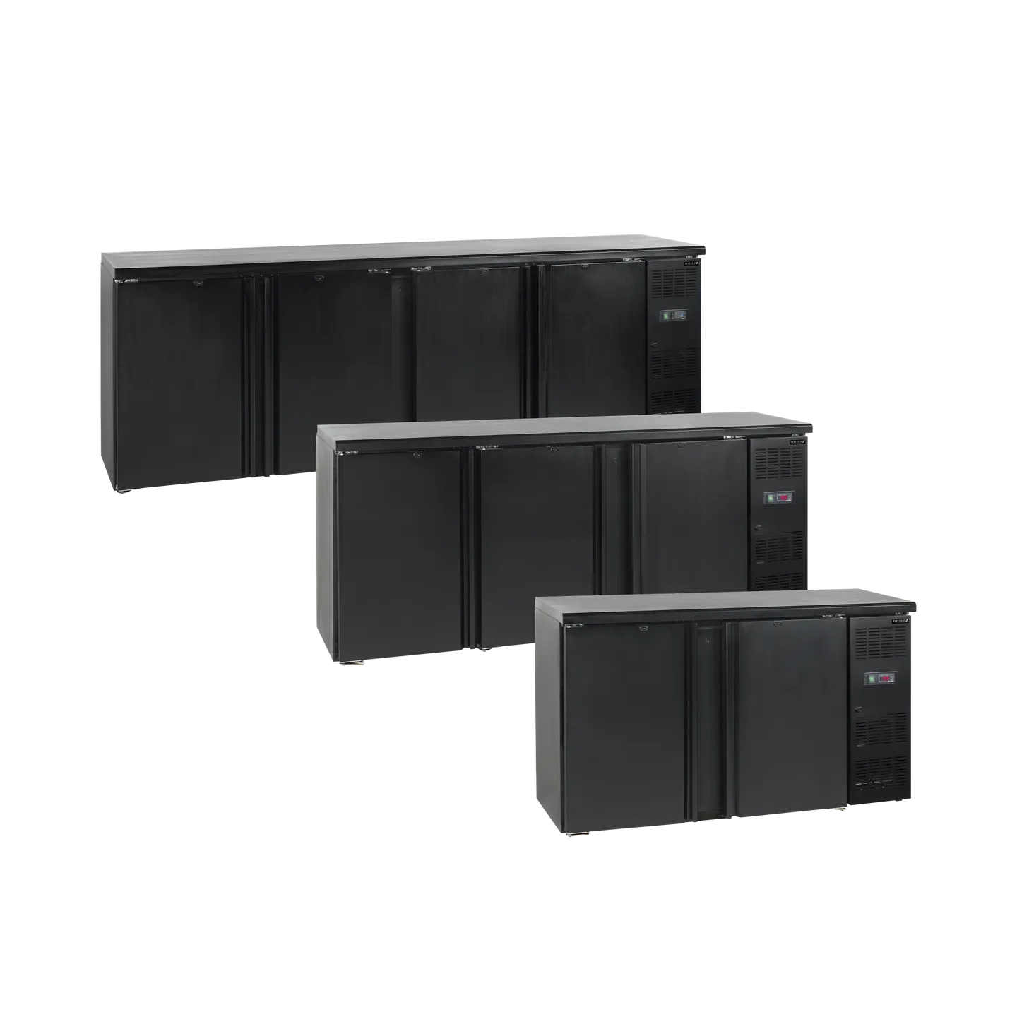 Arrière bar réfrigéré 3 portes CBC310  noir 15854 TEFCOLD-mondialchr.com