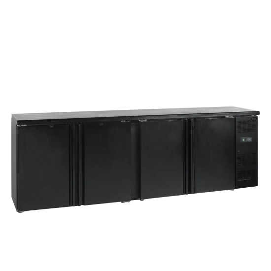 Arrière bar réfrigéré 4 portes CBC310  noir 15858 TEFCOLD-mondialchr.com