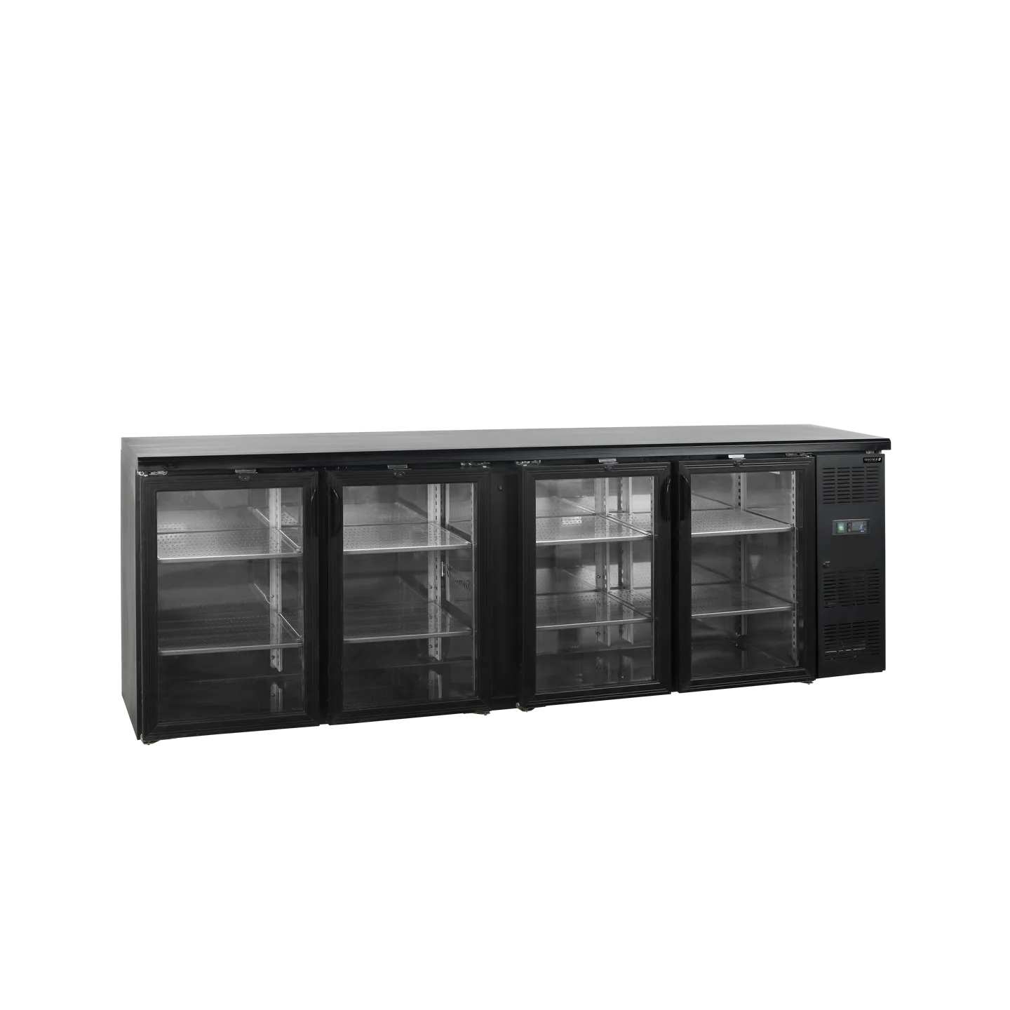 Arrière bar réfrigéré 4 portes CBC410G  noir 15857 TEFCOLD-mondialchr.com