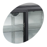 Arrière bar réfrigéré 3 portes BA30S-3  noir 15844 TEFCOLD-mondialchr.com