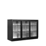 Arrière bar réfrigéré 3 portes BA30S-3  noir 15844 TEFCOLD-mondialchr.com