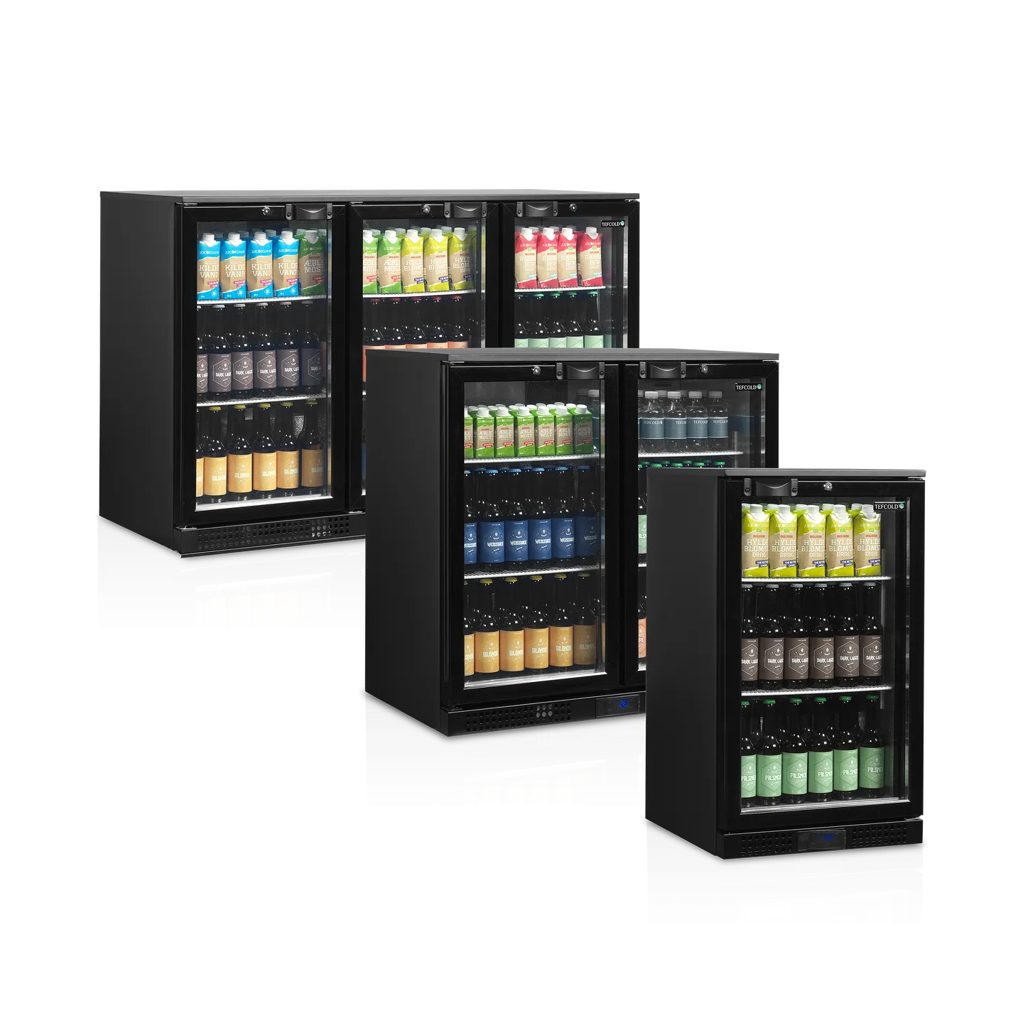 Arrière bar réfrigéré 1 porte DB106H noir 44724 TEFCOLD-mondialchr.com