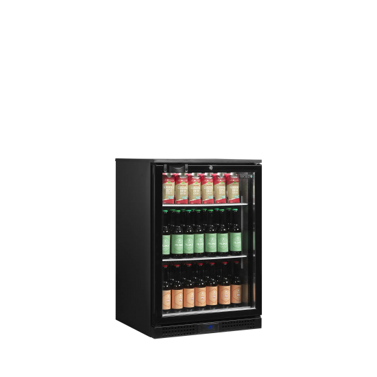 Arrière bar réfrigéré 1 porte DB126H noir 44725 TEFCOLD-mondialchr.com