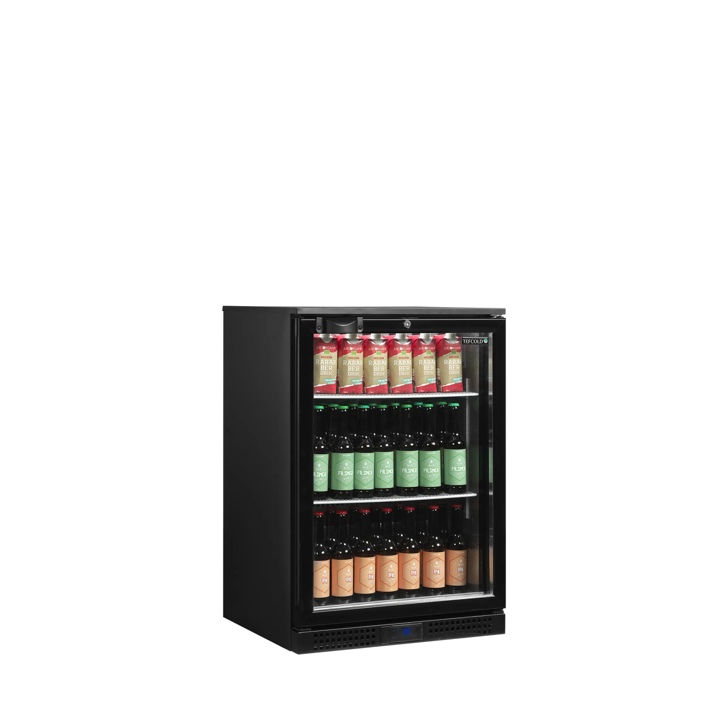 Arrière bar réfrigéré 1 porte DB126H noir 44725 TEFCOLD-mondialchr.com