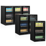 Arrière bar réfrigéré 1 porte DB126H noir 44725 TEFCOLD-mondialchr.com