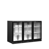 Arrière bar réfrigéré 3 portes DB301H-3 noir 44727 TEFCOLD-mondialchr.com