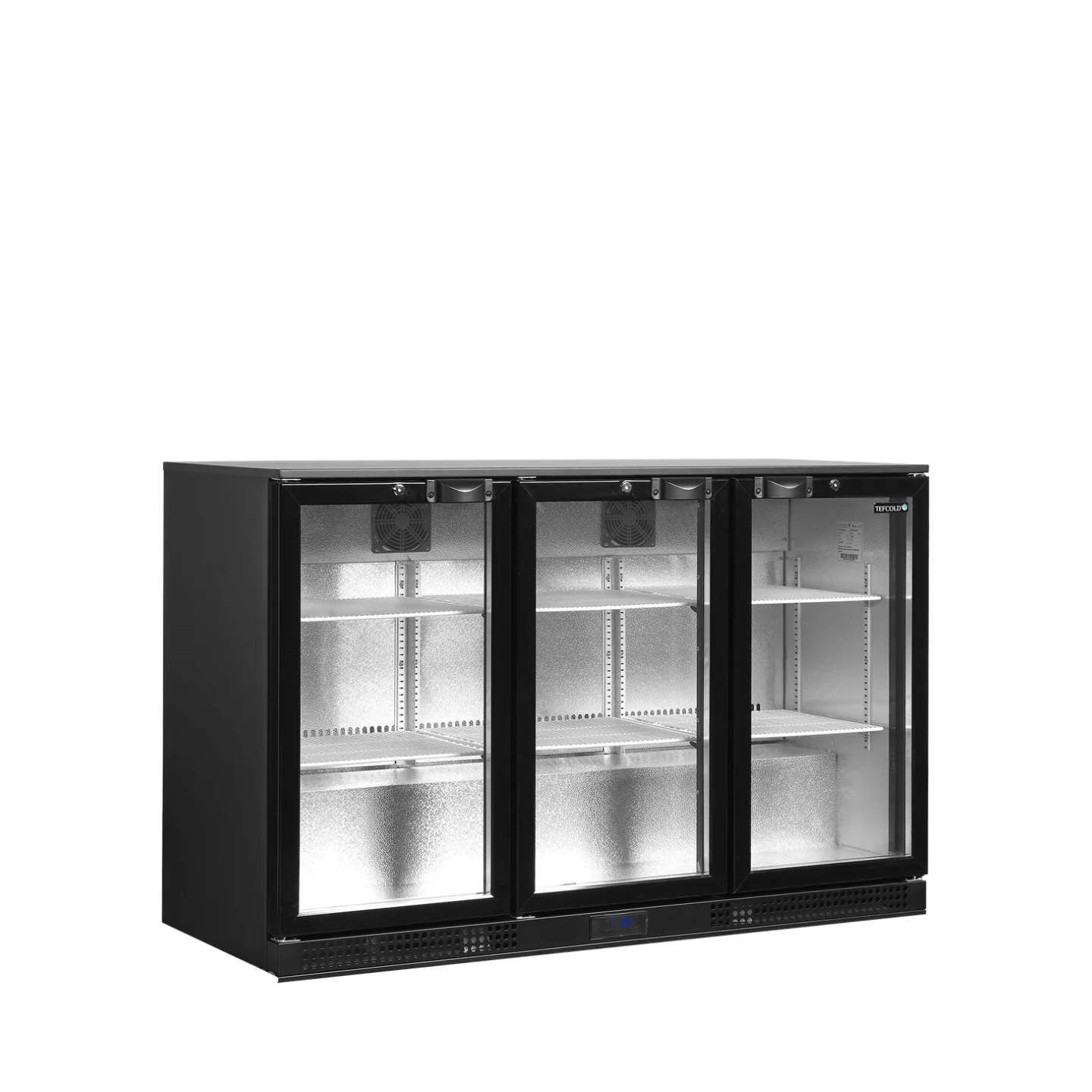 Arrière bar réfrigéré 3 portes DB301H-3 noir 44727 TEFCOLD-mondialchr.com