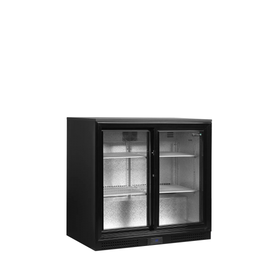 Arrière bar réfrigéré 2 portes DB201S noir 45363 TEFCOLD-mondialchr.com