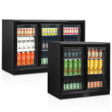 Arrière bar réfrigéré 2 portes DB201S noir 45363 TEFCOLD-mondialchr.com