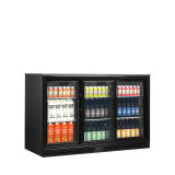 Arrière bar réfrigéré 3 portes DB301S-3 noir 45364 TEFCOLD-mondialchr.com