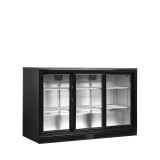 Arrière bar réfrigéré 3 portes DB301S-3 noir 45364 TEFCOLD-mondialchr.com