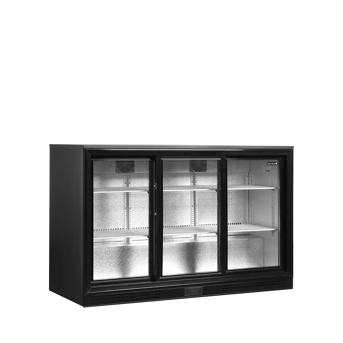 Arrière bar réfrigéré 3 portes DB301S-3 noir 45364 TEFCOLD-mondialchr.com