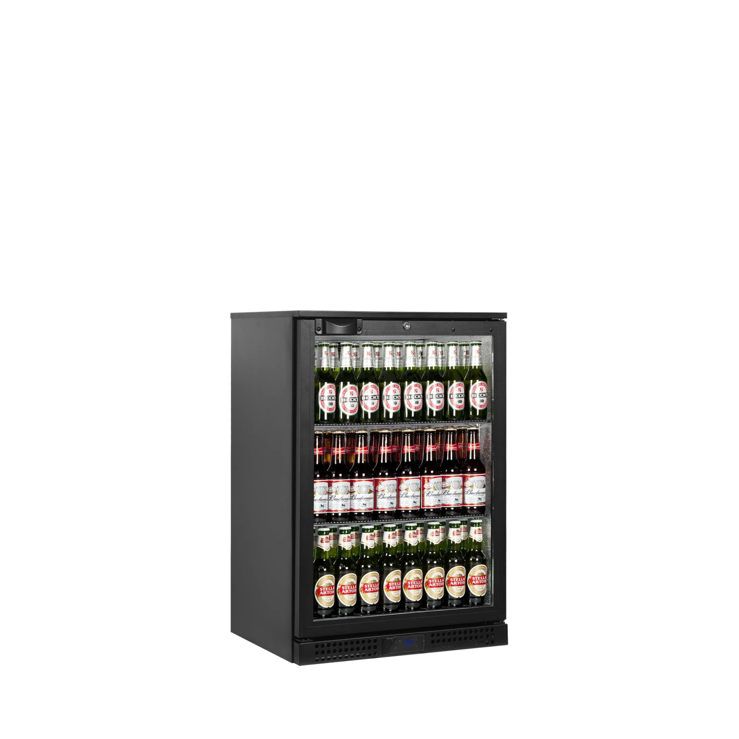 Arrière bar réfrigéré 1 porte BA11H noir 45468 TEFCOLD-mondialchr.com