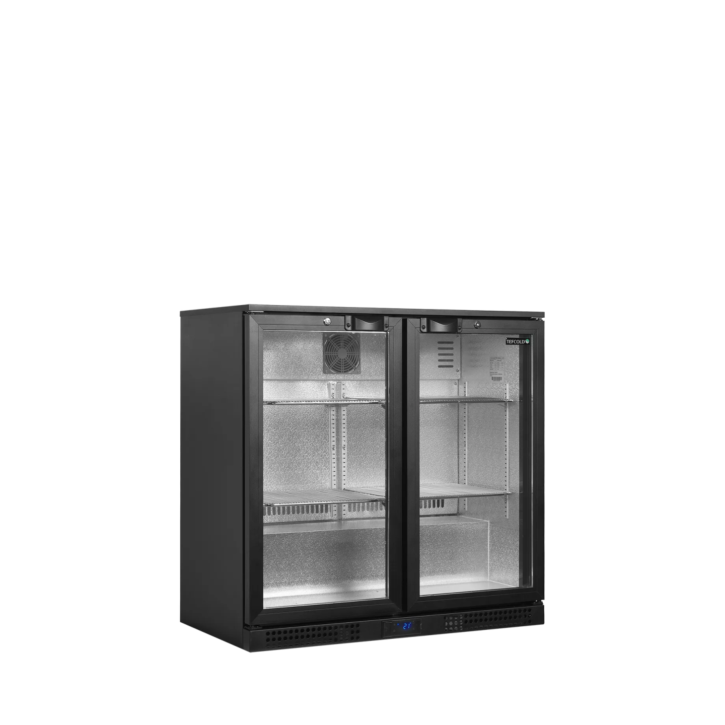 Arrière bar réfrigéré 2 portes BA21H noir 45470 TEFCOLD-mondialchr.com