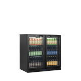 Arrière bar réfrigéré 2 portes BA26H noir 45471 TEFCOLD-mondialchr.com