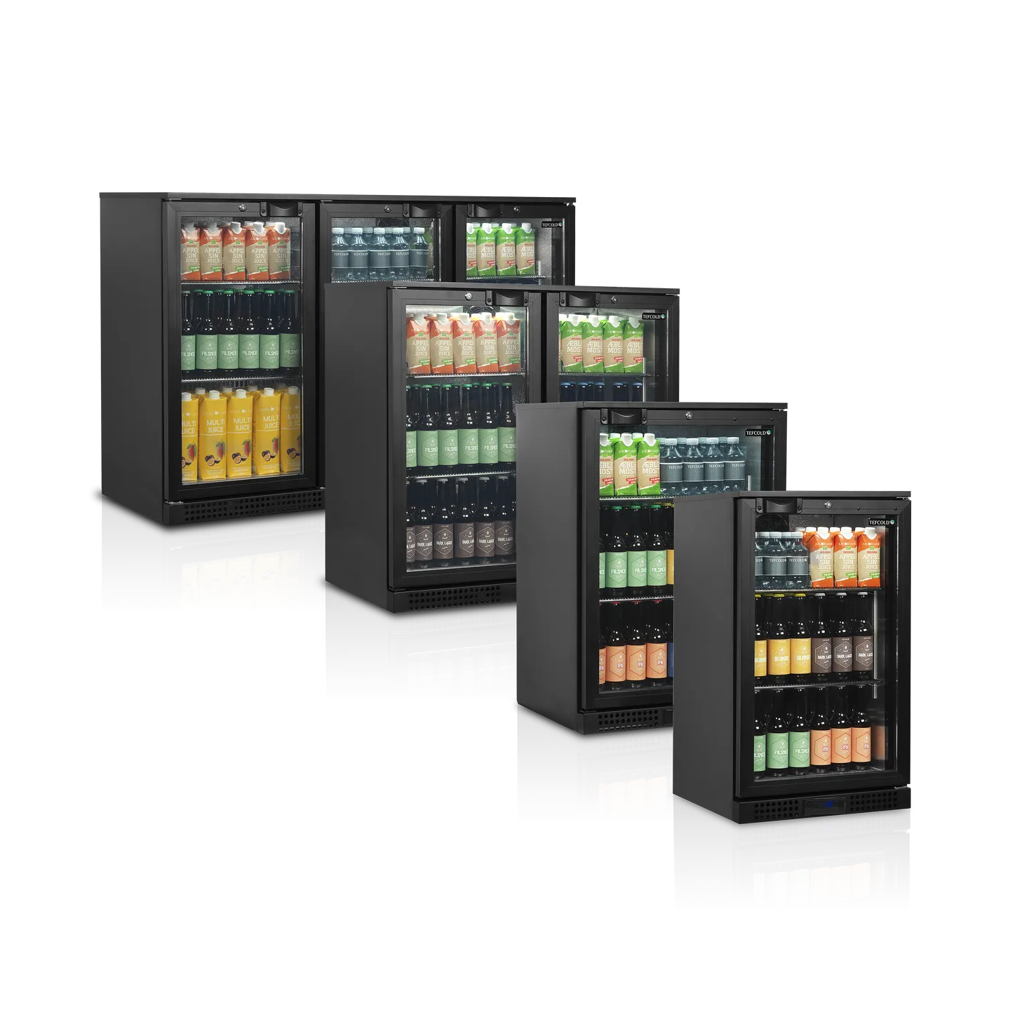 Arrière bar réfrigéré 3 portes BA31H noir 45472 TEFCOLD-mondialchr.com