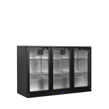 Arrière bar réfrigéré 3 portes BA31H noir 45472 TEFCOLD-mondialchr.com