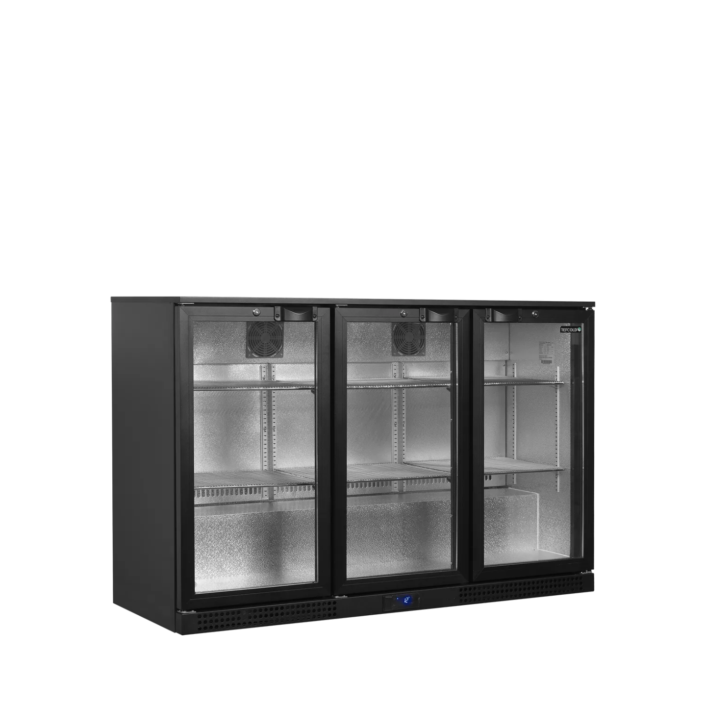 Arrière bar réfrigéré 3 portes BA31H noir 45472 TEFCOLD-mondialchr.com