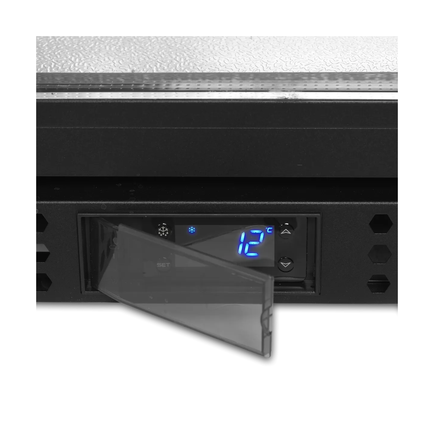 Arrière bar réfrigéré 2 portes BA21S noir 45473 TEFCOLD-mondialchr.com
