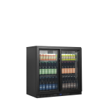 Arrière bar réfrigéré 2 portes BA21S noir 45473 TEFCOLD-mondialchr.com