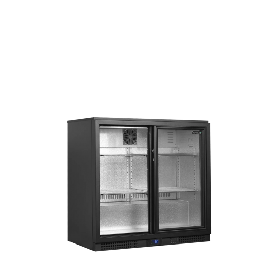 Arrière bar réfrigéré 2 portes BA21S noir 45473 TEFCOLD-mondialchr.com