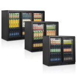 Arrière bar réfrigéré 2 portes BA26S noir 45474 TEFCOLD-mondialchr.com