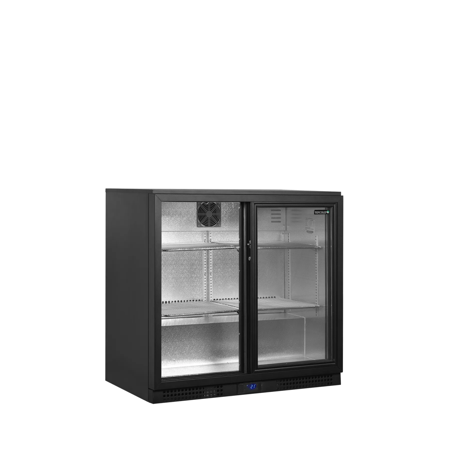 Arrière bar réfrigéré 2 portes BA26S noir 45474 TEFCOLD-mondialchr.com