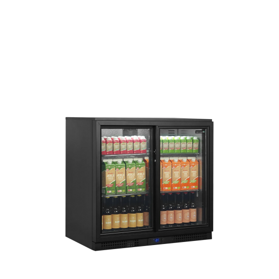 Arrière bar réfrigéré 2 portes BA26S noir 45474 TEFCOLD-mondialchr.com