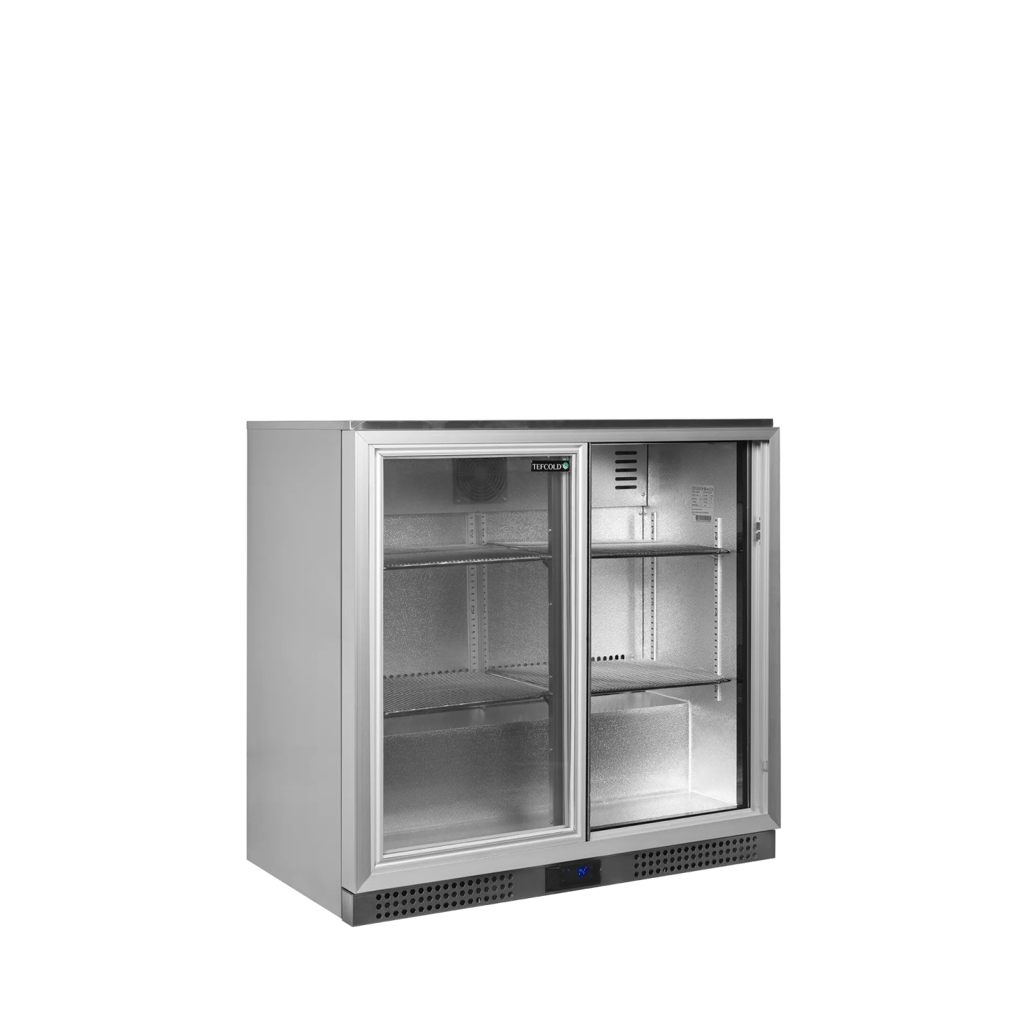 Arrière bar réfrigéré 2 portes BA26SS inox 51646 TEFCOLD-mondialchr.com